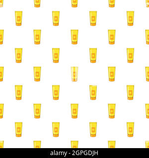 Tube with sunbathing cream pattern, cartoon style Stock Vector