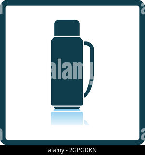 Alpinist Vacuum Flask Icon Stock Vector