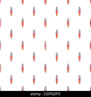 Surfboard pattern, cartoon style Stock Vector