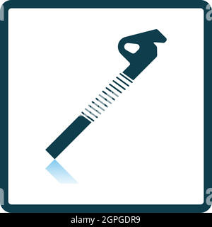 Alpinist Ice Screw Icon Stock Vector