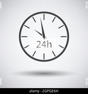 24 Hours Clock Icon Stock Vector