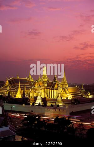 Wat Phra Kaew, commonly known in English as the Temple of the Emerald Buddha and officially as Wat Phra Si Rattana Satsadaram, is regarded as the most Stock Photo