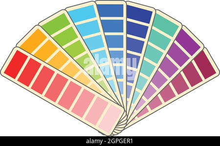 Color swatch icon, cartoon style Stock Vector