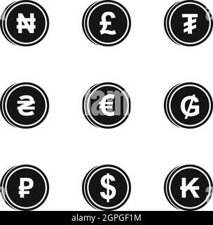Types of money icons set, simple style Stock Vector Image & Art - Alamy
