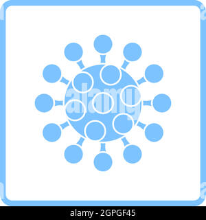 Coronavirus Molecule Icon Stock Vector