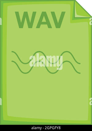 WAV file icon, cartoon style Stock Vector