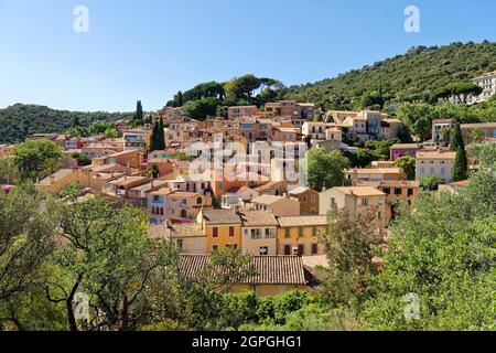 France, Var, Bormes-les-Mimosas, the old medieval village Stock Photo