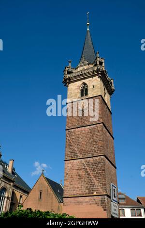 France, Bas Rhin, Obernai, Place du Marche, felfry Stock Photo
