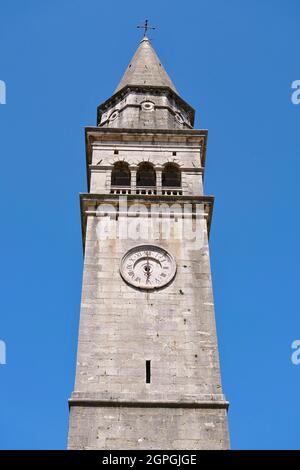 Croatia, Istria, Pazin, bell tower of Saint Nicholas church Stock Photo