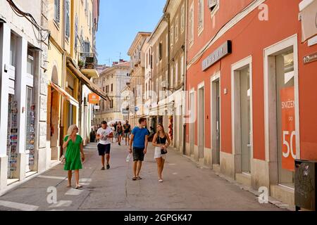 Croatia, Istria, Adriatic coast, Pula, Maksimijanova street Stock Photo