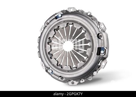 Car clutch basket. Close-up. Isolate on a white background. Front view. Stock Photo