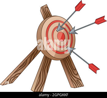 Archery target and arrow Stock Vector