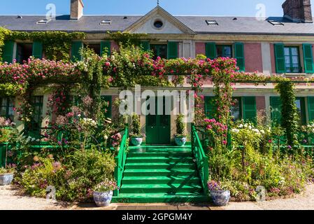 France, Eure, Giverny, Claude Monet Foundation, the house Stock Photo