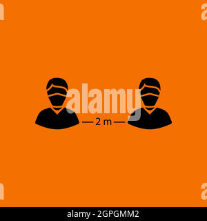 Social Distance Icon Stock Vector