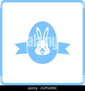 Easter Egg With Ribbon Icon Stock Vector
