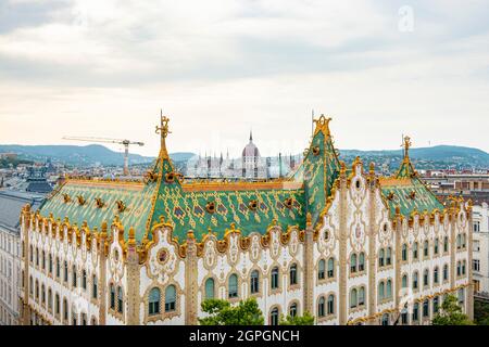 Hungary, Budapest, listed as World Heritage by UNESCO, Pest district, Post Office Savings Bank (Posta Takarekpenztar) Stock Photo