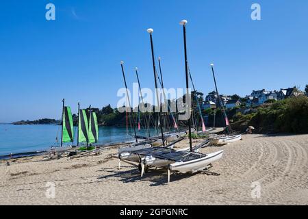 France, Ile et Vilaine, Cote d'Emeraude (Emerald Coast), Lancieux, beach of Saint Sieux Stock Photo
