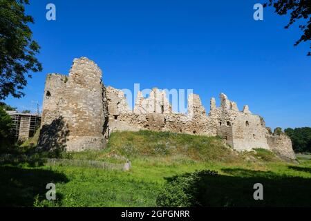France, Cotes d'Armor, Emerald Coast, Saint Jacut de la Mer, Guildo castle Stock Photo