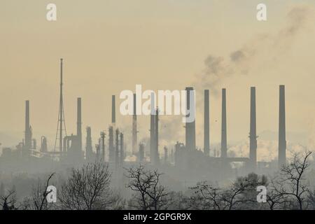 France, Rhone, Total refinery at Feyzin Stock Photo