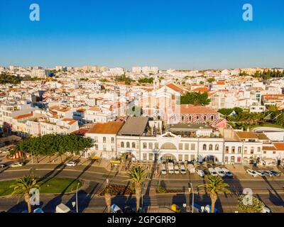 Portugal, Algarve, Lagos (aerial view) Stock Photo