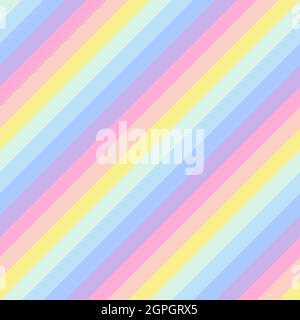Geometric striped background, pastel rainbow spectrum colors. LGBTQ colors. Abstract geometric striped seamless pattern, rainbow stripes. Vector illus Stock Vector