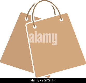 Two Shopping Bags Icon Stock Vector