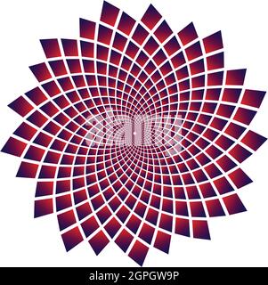 square repeated in fibonacci pattern. fibonacci square gradient Stock Vector
