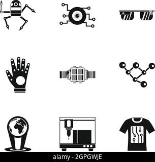 Electronic devices of future icons set Stock Vector