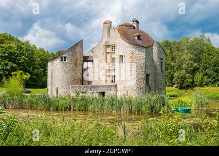 France, Val d'Oise, Montmorency forest, the Château de la Chasse Stock Photo