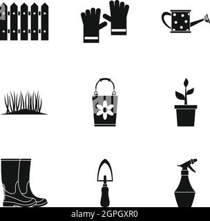 Farm icons set, simple style Stock Vector Image & Art - Alamy