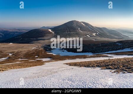 France, Puy de Dome, Mont Dore, Regional Natural Park of the Auvergne Volcanoes, Puy de l'Angle seen from the Col de la Croix Saint Robert Stock Photo