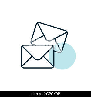 Mail outline icon. Workspace sign Stock Vector