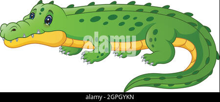 Vector illustration of Cartoon crocodile Stock Vector