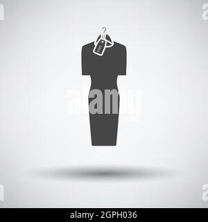 Dress On Hanger With Sale Tag Icon Stock Vector