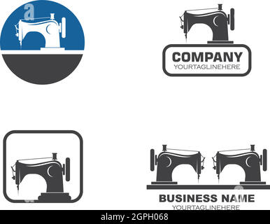 sewing machine icon logo vector Stock Vector