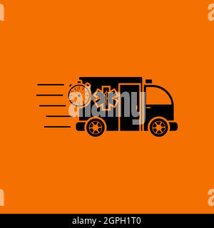 Fast Ambulance Car Icon Stock Vector