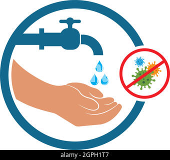 washing hands icon vector design Stock Vector