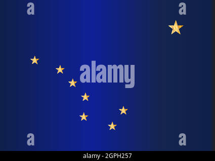 Alaskan State Flag Stock Vector