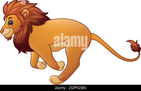 Cute lion cartoon Stock Vector