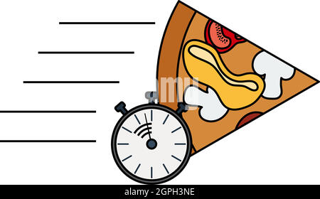Pizza Delivery Icon Stock Vector