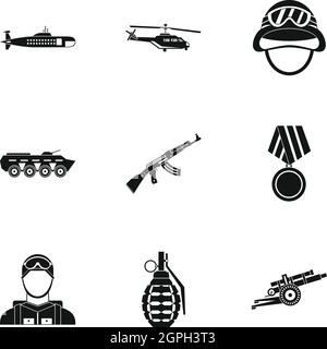Weapons Icons Black & White Set Big Stock Vector Image & Art - Alamy