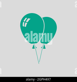 Two Balloons Icon Stock Vector