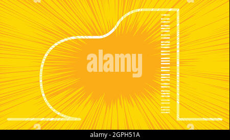 Yellow Splash Grand Piano Stock Vector