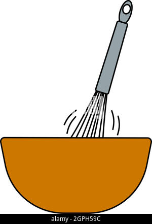 Corolla Mixing In Bowl Icon Stock Vector