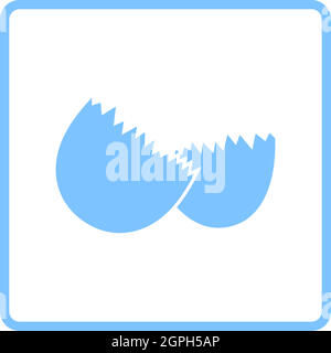 Empty Egg Shell Icon Stock Vector