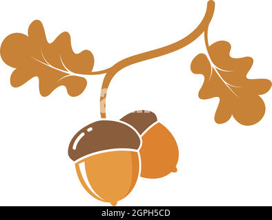 oak acorn vector illustration design Stock Vector