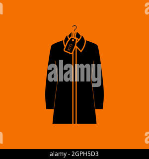 Blouse On Hanger With Sale Tag Icon Stock Vector