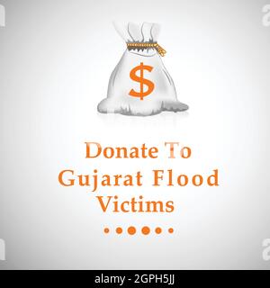 Gujarat Flood Calamity Stock Vector