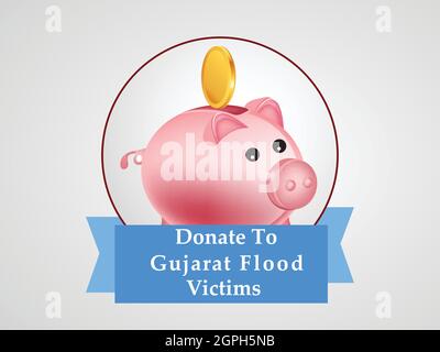 Gujarat Flood Calamity Stock Vector