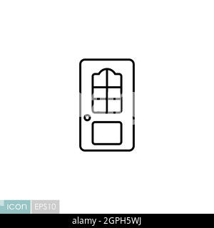 Interroom door vector flat icon Stock Vector